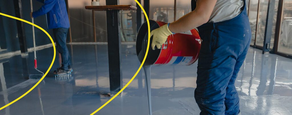 Instalando piso epóxico