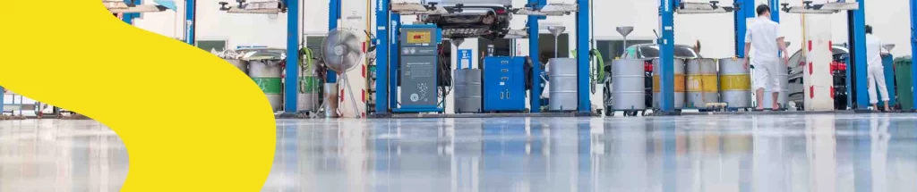 Piso Epóxico para talleres de mantenimiento de autos