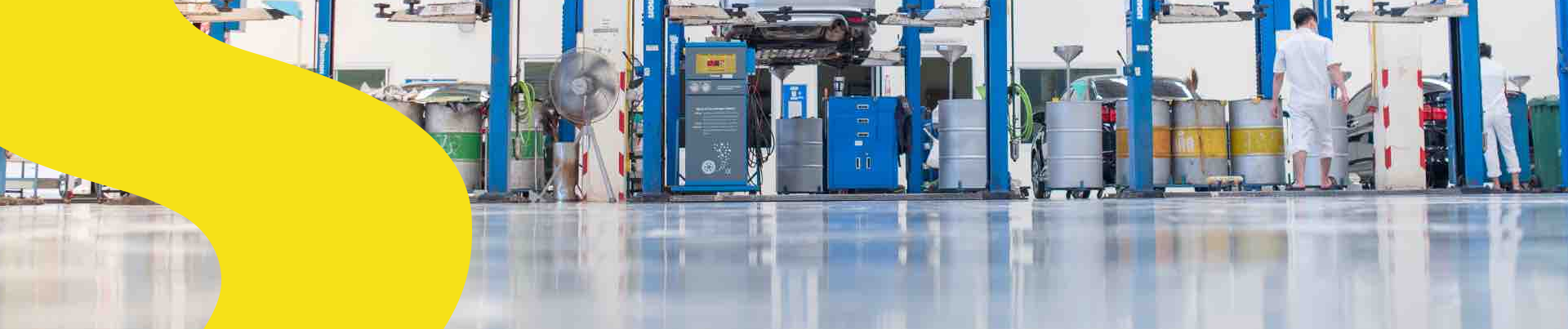 Piso Epóxico para talleres de mantenimiento de autos